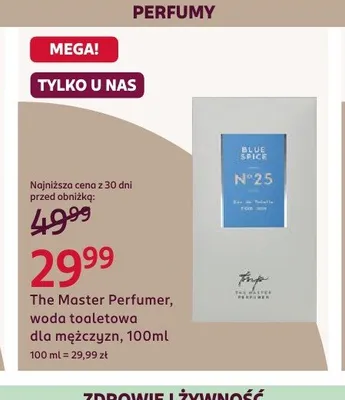 Woda toaletowa dla mężczyzn The Master Perfumer Blue Spice N°25 promocja w Rossmann