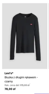 Bluzka z długim rękawem Levi's czarny promocja w Lounge by Zalando