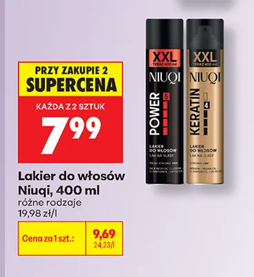 Lakier do włosów Niuqi promocja w Biedronka