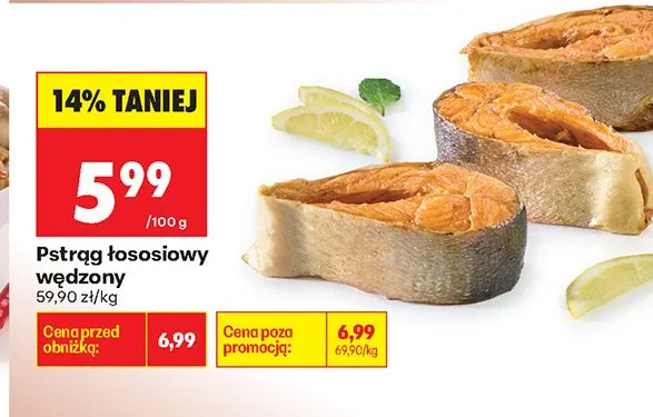 Pstrąg łososiowy wędzony promocja w Biedronka