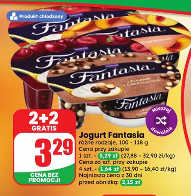 Jogurt Fantasia promocja w Dino