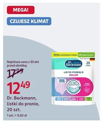 Listki do prania Dr. Beckmann, 20 szt. promocja w Rossmann