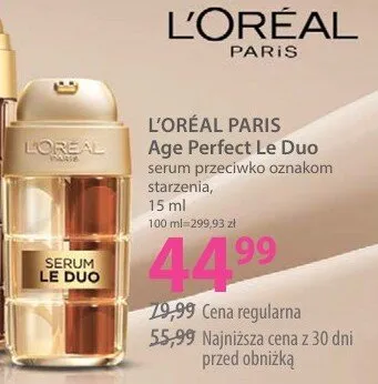 Age Perfect Le Duo serum przeciwko oznakom starzenia promocja w Hebe