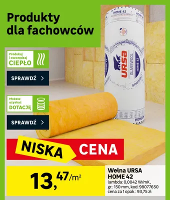 Wełna mineralna Ursa Home promocja w Leroy Merlin