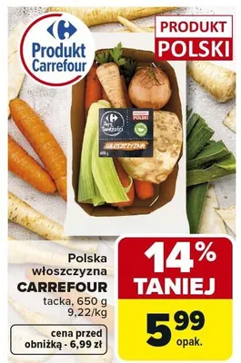 Włoszczyzna Polska CARREFOUR tacka 650g promocja w Carrefour