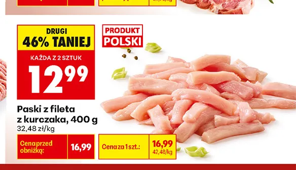 Paski z fileta z kurczaka promocja w Biedronka