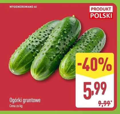 Ogórki gruntowe promocja w Aldi