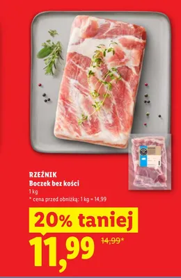 Boczek bez kości Rzeźnik promocja w Lidl