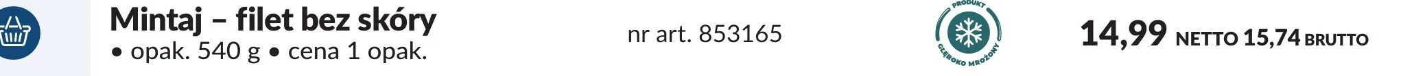 Mintaj - filet bez skóry promocja w Makro
