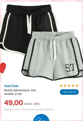Szorty dziewczęce Cool Club 2-pak promocja w Smyk