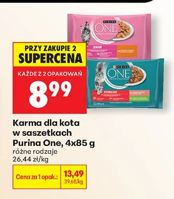 Karma dla kota w saszetkach Purina One promocja w Biedronka