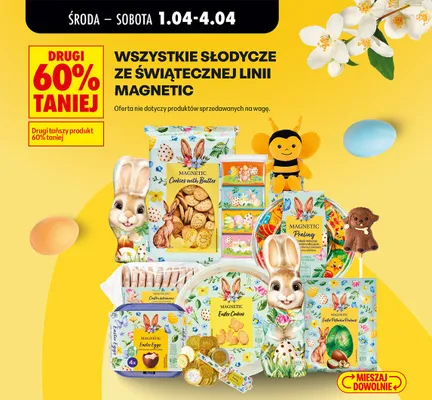 Wszystkie słodycze ze świątecznej linii Magnetic DRUGI -60% promocja w Biedronka