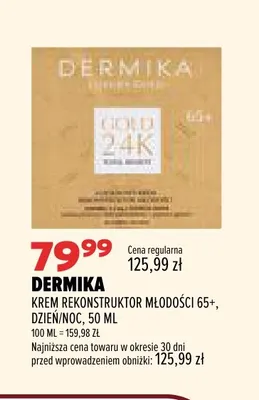 Krem rekonstruktor młodości 65+ dzień/noc Dermika promocja w Drogerie Natura