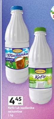 Kefir lub maślanka naturalna promocja w Auchan