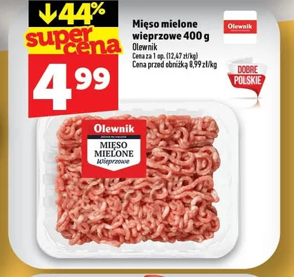 Mięso mielone wieprzowe Olewnik promocja w TOPAZ