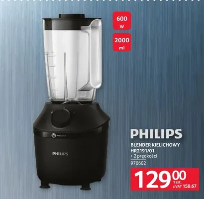 Blender kielichowy HR2191/01 Philips 970602 promocja w Selgros