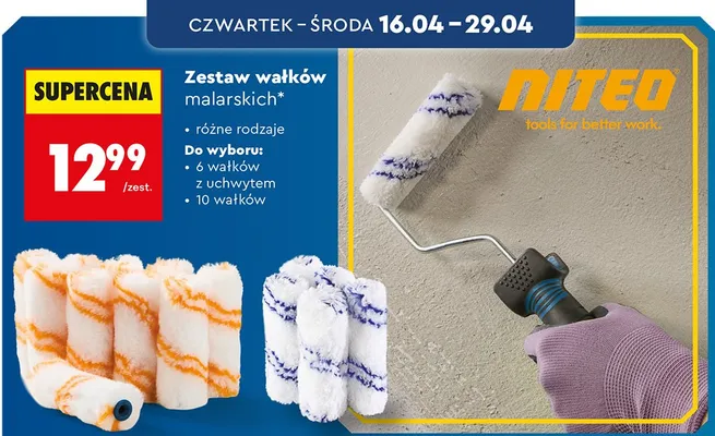 Zestaw wałków malarskich promocja w Biedronka