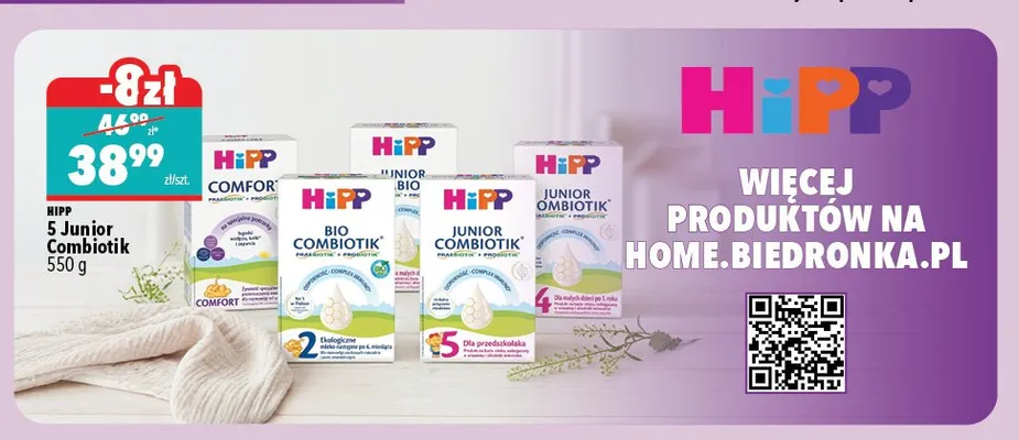 Mleko 5 Junior Combiotik promocja w Biedronka Home