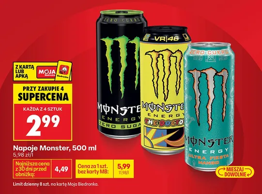 Napoje energetyczne promocja w Biedronka