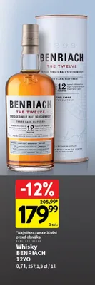 Whisky Benriach 12YO promocja w Intermarche