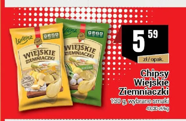 Chipsy Wiejskie Ziemniaczki Cebulka promocja w Premium Nasz Sklep