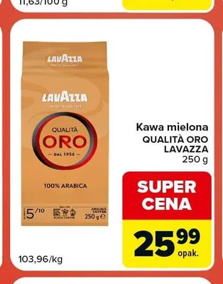 Kawa mielona Lavazza Qualità Oro promocja w Carrefour Market