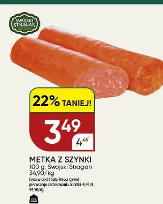 Metka z szynki Swojski Stragan promocja w Chata Polska
