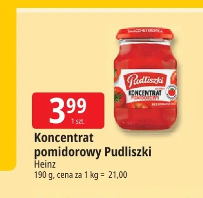 Koncentrat pomidorowy Pudliszki promocja w Leclerc