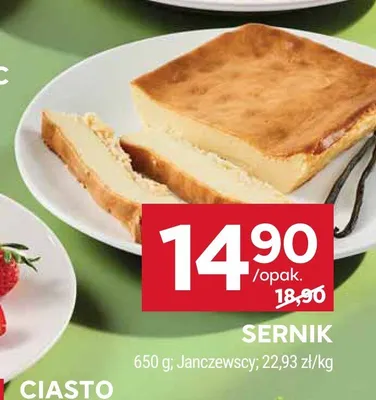 Sernik Janczewscy promocja w Stokrotka