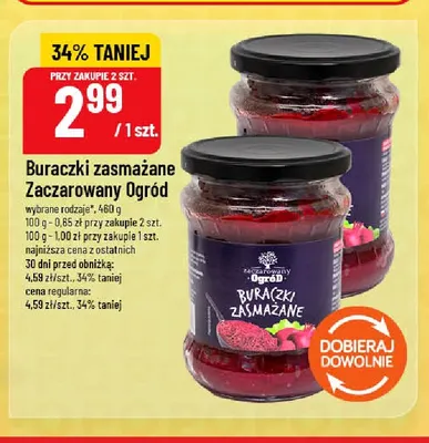 Buraczki zasmażane Zaczarowany Ogród promocja w POLOmarket