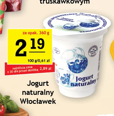 Jogurt naturalny Włocławek promocja w Gram Market