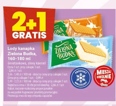 Lody kanapka Zielona Budka słony karmel promocja w Twój Market