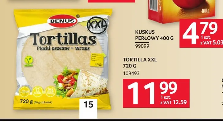 Tortilla XXL Benus promocja w Selgros
