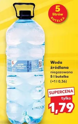 Woda źródlana niegazowana promocja w Kaufland