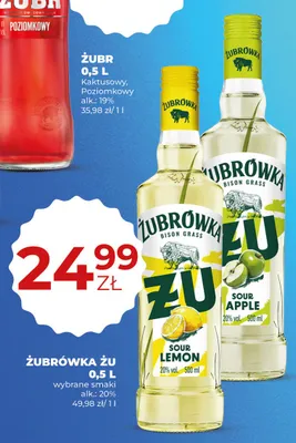 Likier Żubrówka Żu Sour Lemon promocja w Duży Ben