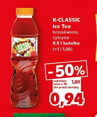 Ice Tea brzoskwinia K-Classic promocja w Kaufland