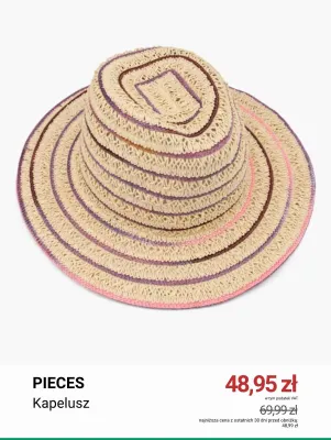 Kapelusz PIECES promocja w Deichmann