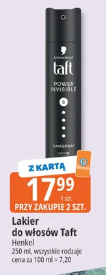 Lakier do włosów Taft Power Invisible promocja w Leclerc