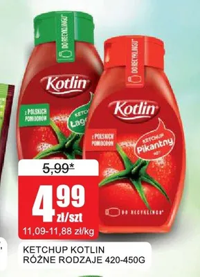 Ketchup łagodny Kotlin promocja w Bingo