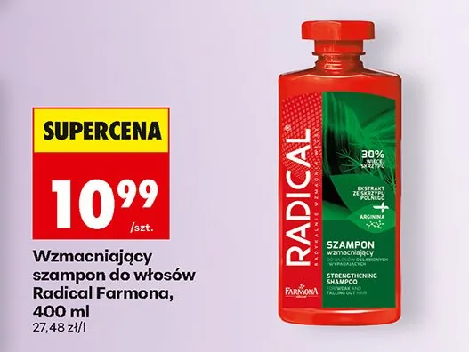 Wzmacniający szampon do włosów Radical Farmona promocja w Biedronka