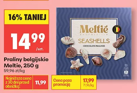 Praliny belgijskie Meltie promocja w Biedronka