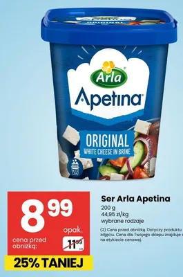 Ser Arla Apetina Original promocja w Delikatesy Centrum