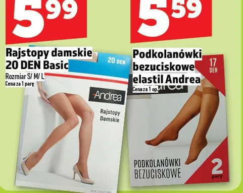 Rajstopy damskie 20 DEN Basic Andrea promocja w TOPAZ