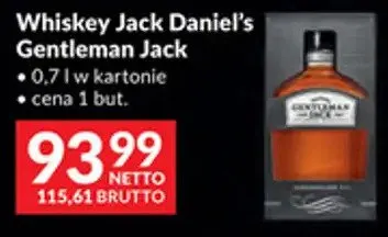 Whiskey Jack Daniel's Gentleman Jack w kartonie promocja w Makro