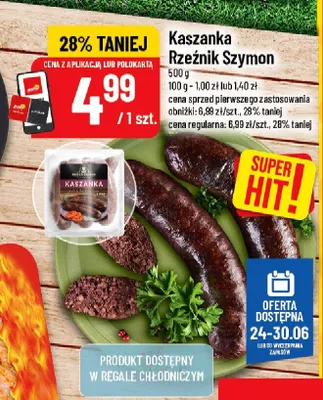 Kaszanka Rzeźnik Szymon promocja w POLOmarket