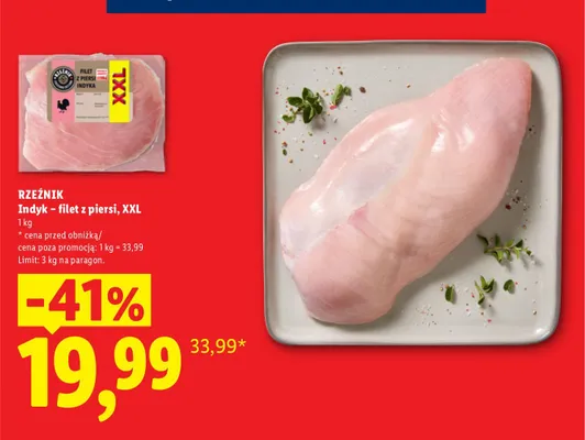 Filet z piersi indyka Rzeźnik XXL promocja w Lidl