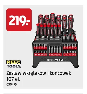 Zestaw wkrętaków i końcówek 107 el. Meec Tools promocja w Jula