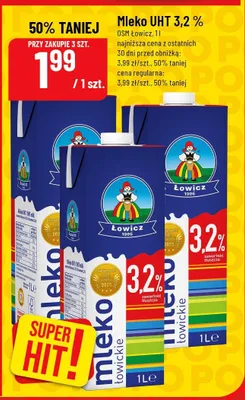 Mleko uht 3,2% promocja w POLOmarket