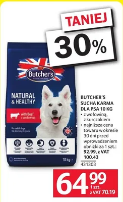 Karma dla psa Butcher's sucha 10 kg promocja w Selgros