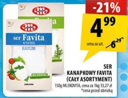 Ser kanapkowy Favita (cały asortyment) promocja w Arhelan